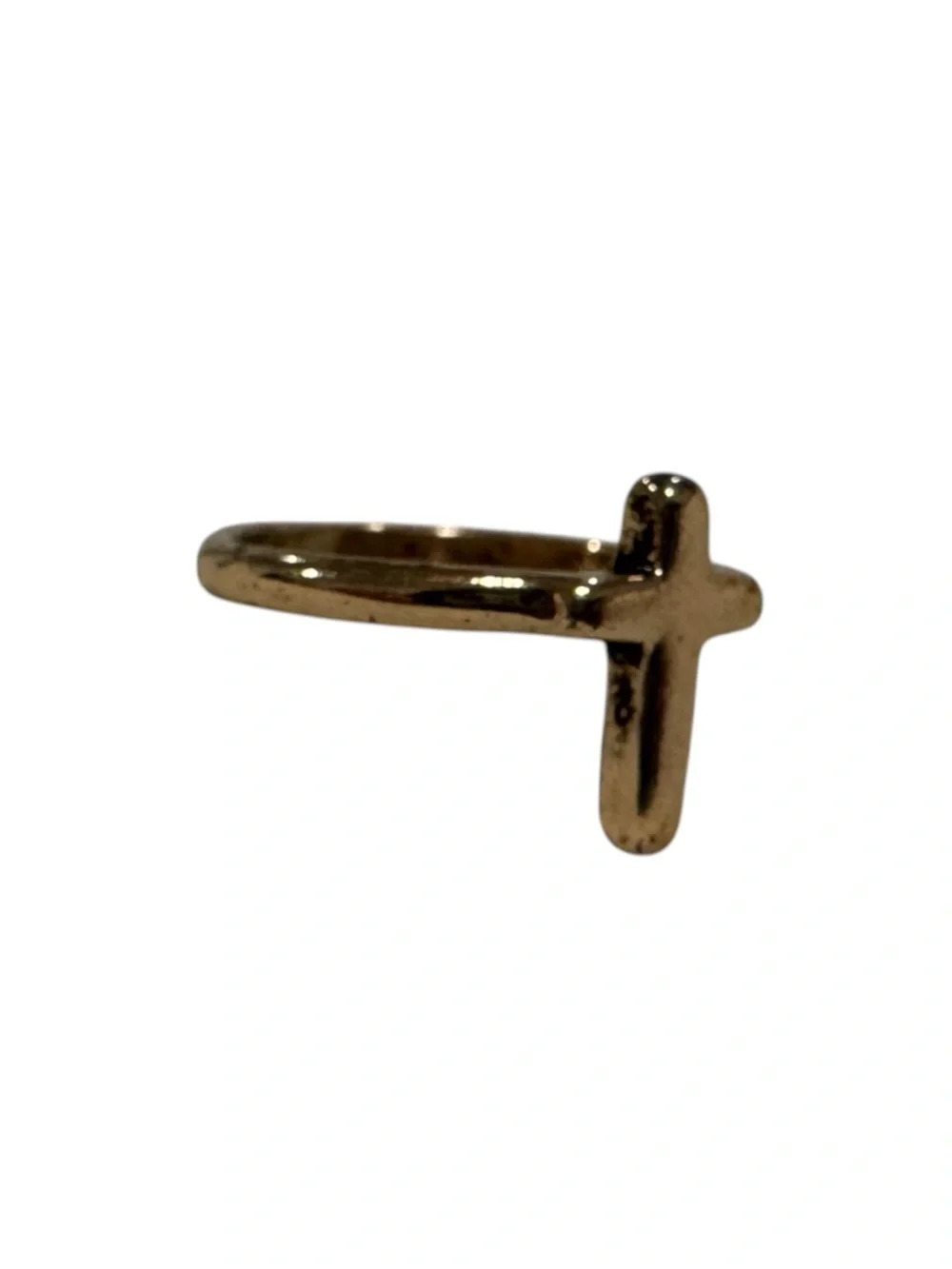 Gold Cross Midi Ring